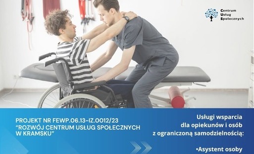 Zdjęcie do Centrum Usług Społecznych w Gminie Kramsk informuje o rozpoczęciu naboru os&oacute;b zainteresowanych udziałem w Programie &bdquo;Asystent osobisty osoby z niepełnosprawnością&rdquo; dla jednostek samorządu terytorialnego &ndash; edycja 2027.